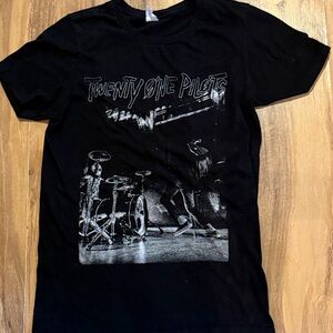 Vintage (Unisex)Twenty One Pilots Black Tee with White Print